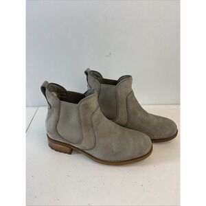 Ugg Ankle Boots Womens 8.5  Bonham‎ Gray Leather Slip On Chelsea Booties